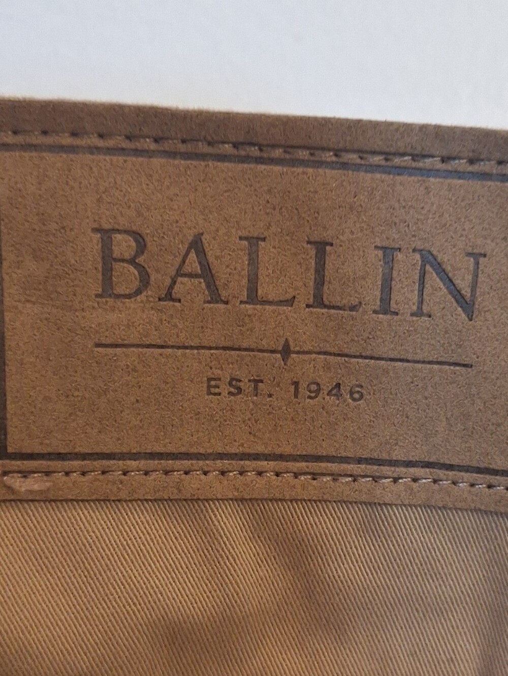 Ballin Men's Chino 38x32(tag 36) Khaki Crescent Modern Fit Stretch Chino Pant